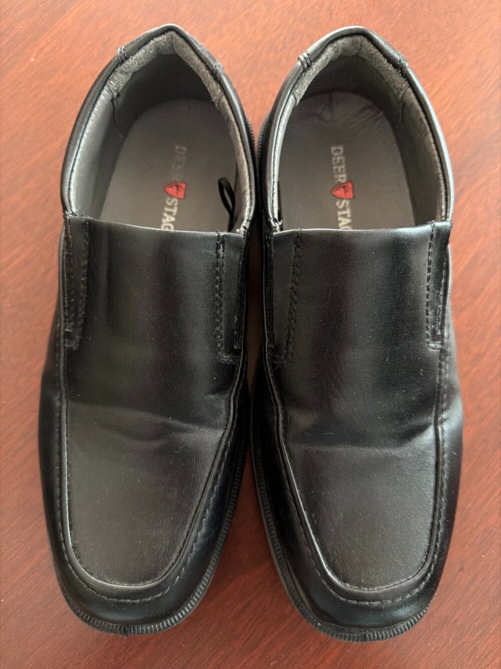 Kids Black Slip-On Dress Shoes Larry Loafers Size 5.5 Youth